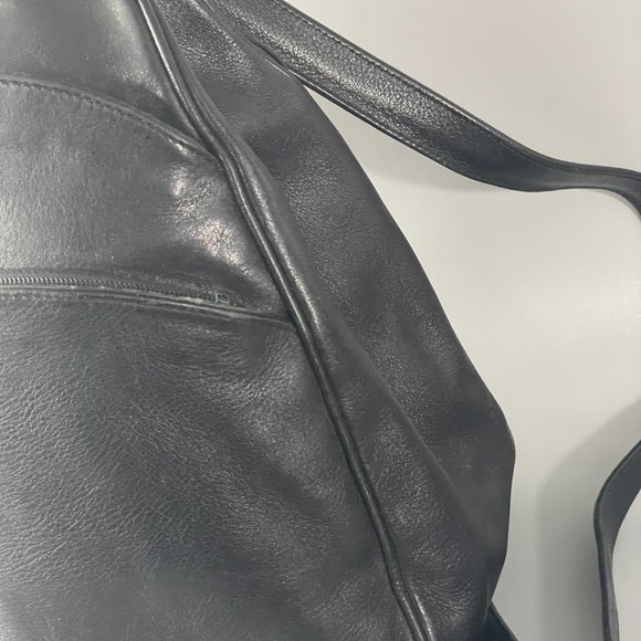 Unique La Bagagerie Paris Black Leather Backpack main image 9